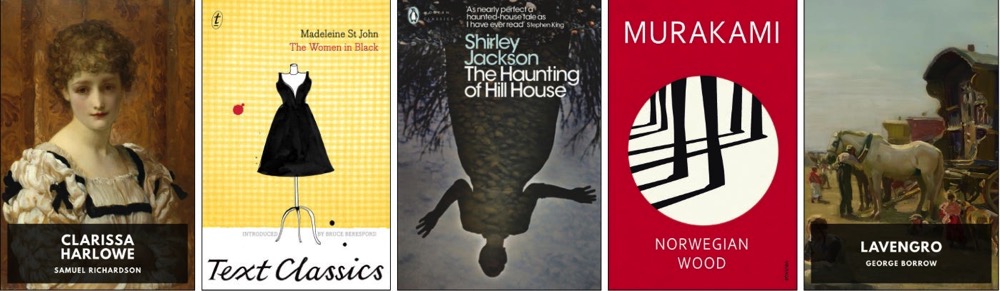 Book covers of the five books discussed following.