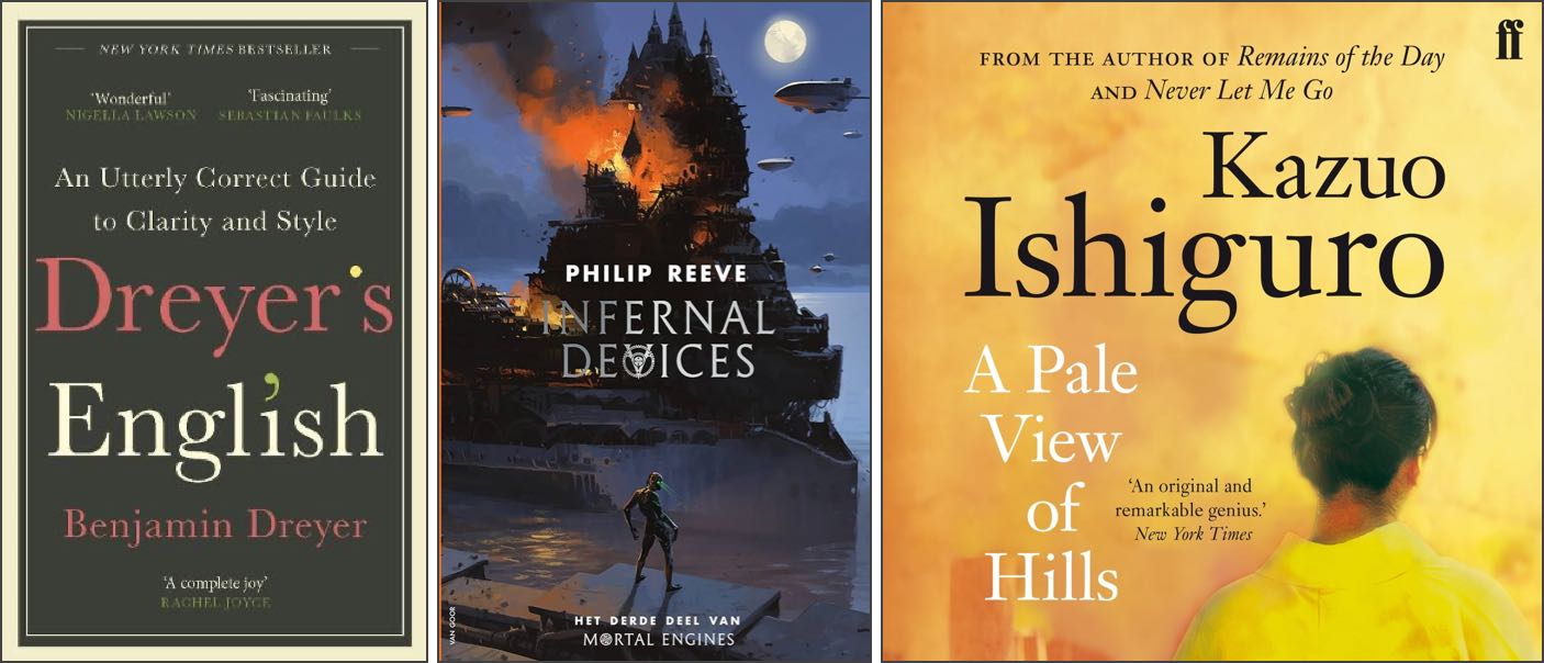 Covers of three books.