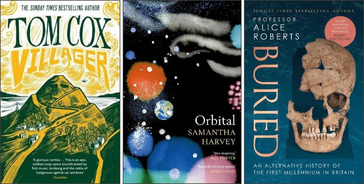 Covers of three books.