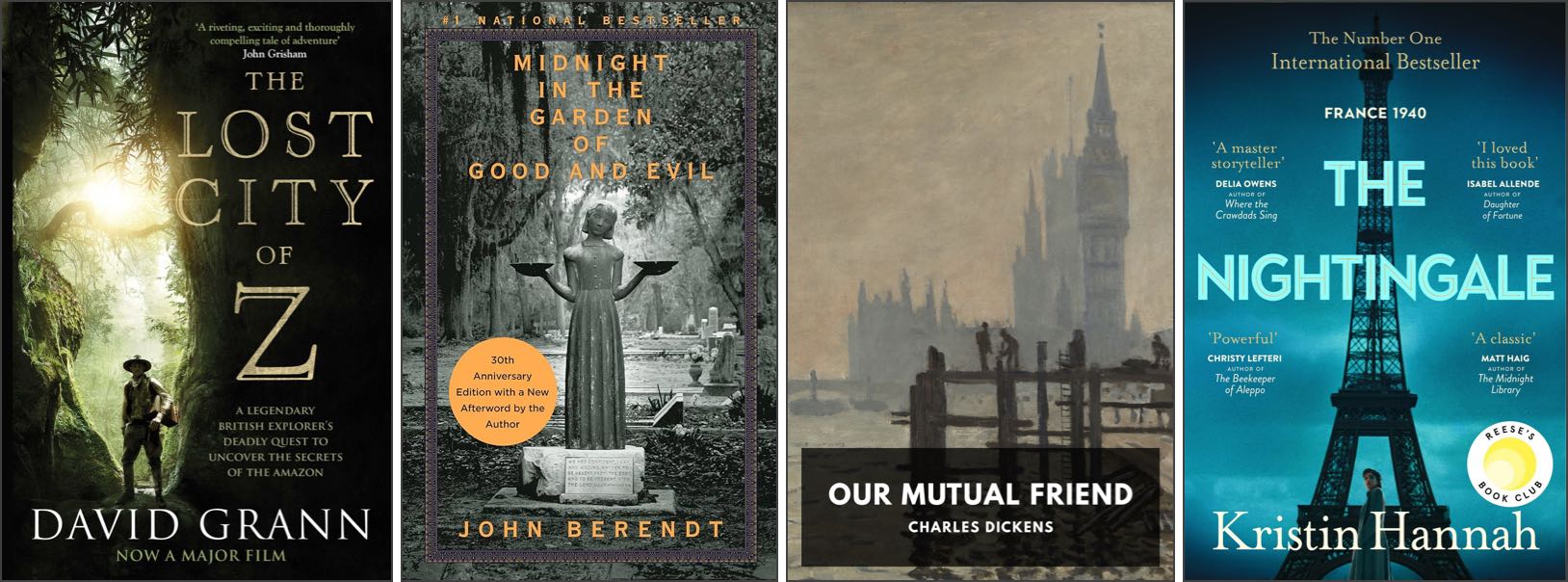 Covers of 4 books.