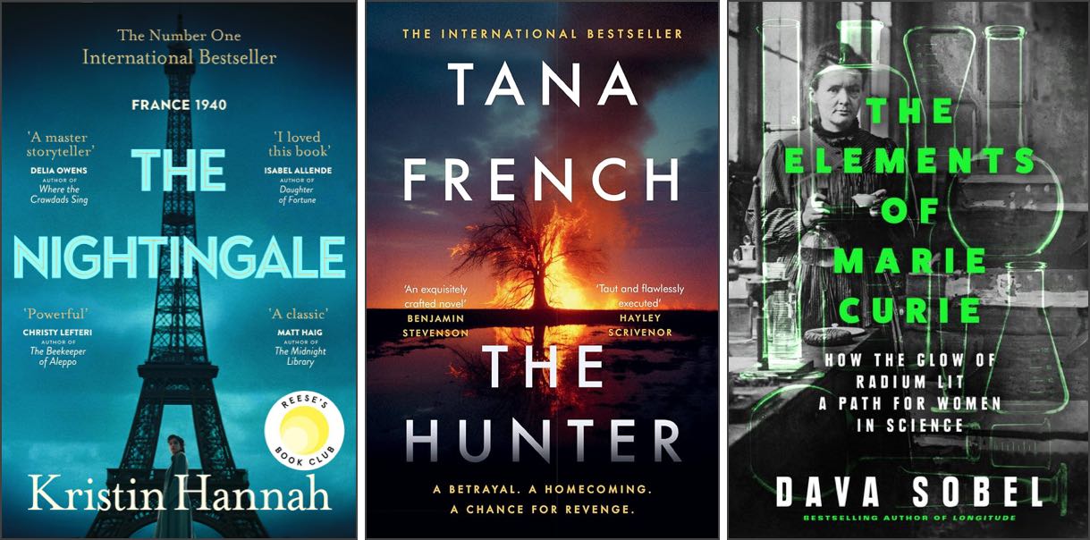 Covers of three books.