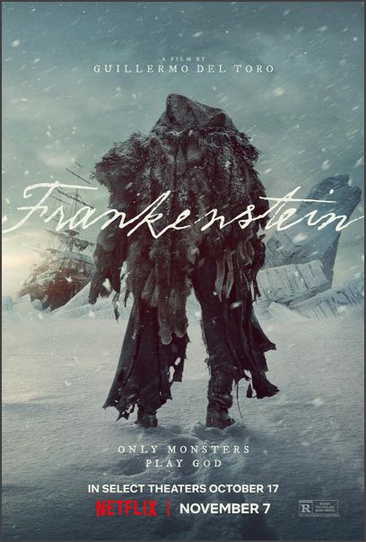 Poster for Frankenstein by Guillermo del Toro